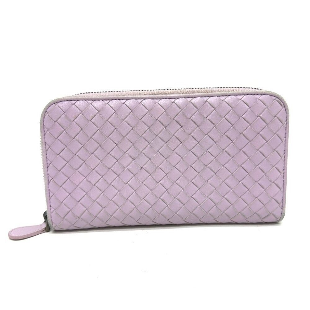 BOTTEGA VENETA 114076 Intrecciato Wallet Zip Around Wallet Long Wallet